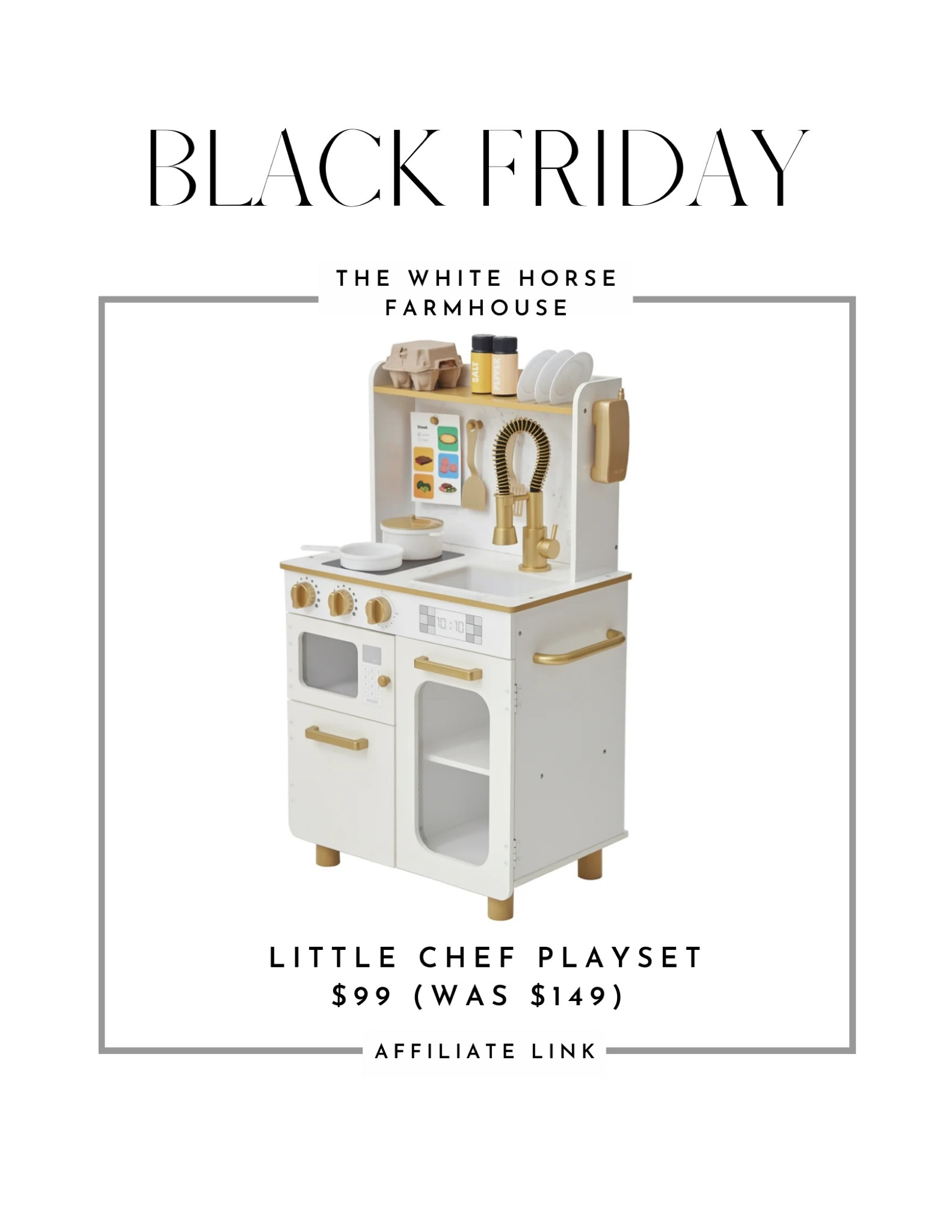 🎉 BLACK FRIDAY DEAL ALERT 🎉

The cutest Little Chef Playset for your mini chef at a STEAL! Originally $149, now only $99! 🧑‍🍳✨ Perfect for little ones who love to cook up some imaginary fun. Grab it while the deal

#BlackFridayFinds #HolidayDeals #GiftGuide #KitchenPlayset 

#LTKKids #LTKSaleAlert #LTKGiftGuide