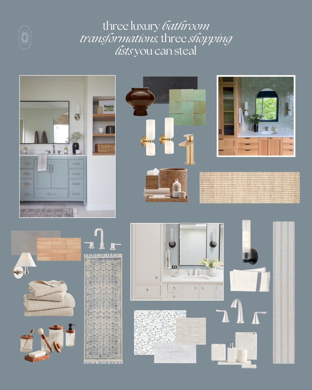 Three luxury bathrooms with shopping lists to match- everything linked to help you recreate the look ✨ 

#LTKHome #LTKStyleTip #LTKFindsUnder100