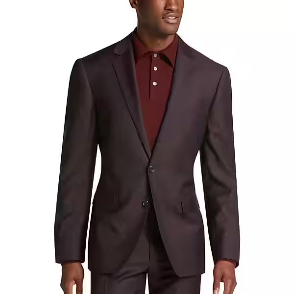JOE Joseph Abboud Slim Fit Men's Suit Burgundy Red - Size: 44 Short | The Men's Wearhouse