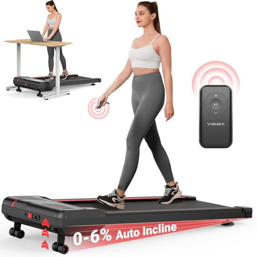 THERUN Walking Pad Treadmill with 6% Auto Incline, 2.5 HP Under Desk Treadmill for Home Office with Remote Control, 300 lbs Weight Capacity, LED Display, Wide Belt | Amazon (US)