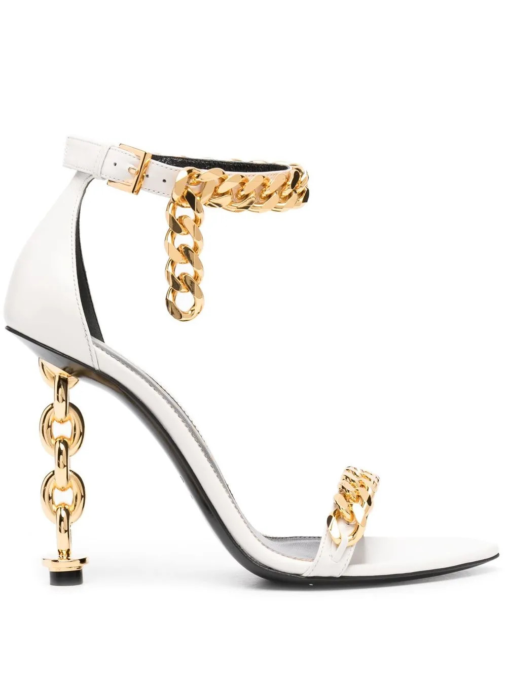 TOM FORD chain-link Detailed 105mm Heel Sandals - Farfetch | Farfetch Global
