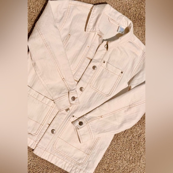 Time and Tru Off-White Textured Jacket | Poshmark