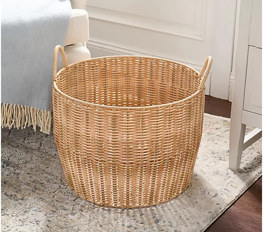 Martha Stewart Oversized Indoor/Outdoor Rattan Storage Bin | QVC