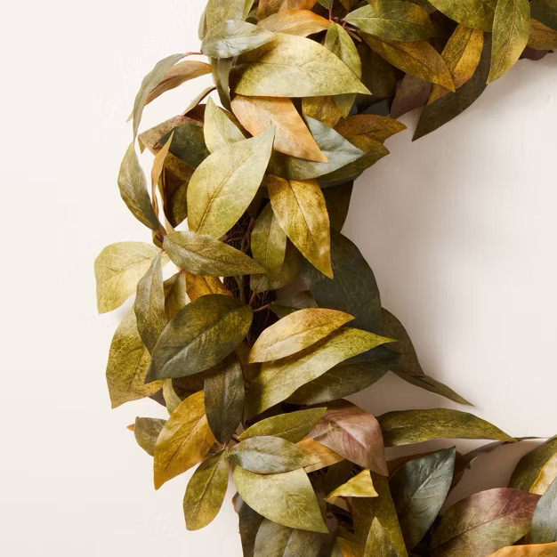 24" Faux Bay Leaf Wreath - Hearth & Hand™ with Magnolia | Target