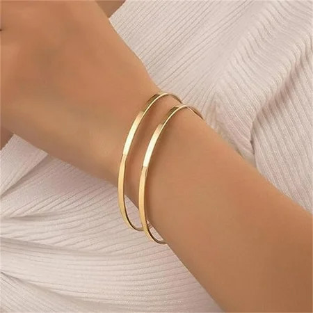 Gold Bangle Bracelets for Women Open Cuff Bracelets Thin Cuff Bracelets Twisted Couple Bracelets Adjustable Bangle Bracelets for Girls Halloween Christmas Thanksgiving Jewelry Gifts for Wife | Walmart (US)