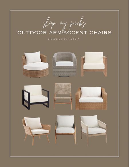 Shop these beautiful outdoor arm chair/ accent chairs! 

#LTKhome #LTKsalealert #LTKstyletip