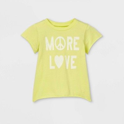Grayson Mini Toddler Girls' 'More Love' Short Sleeve T-Shirt - Yellow | Target