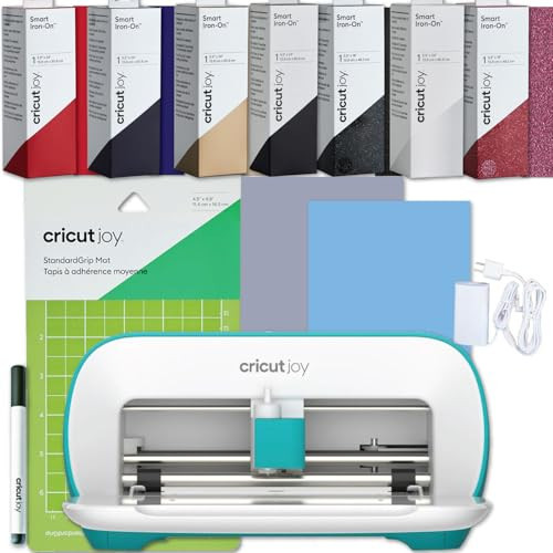 Cricut Joy Machine Bundle with 7 Smart Iron-On Rolls - Compact Cutting Machine for Iron-On Vinyl, T-Shirts, Hats & DIY Crafts | Amazon (US)