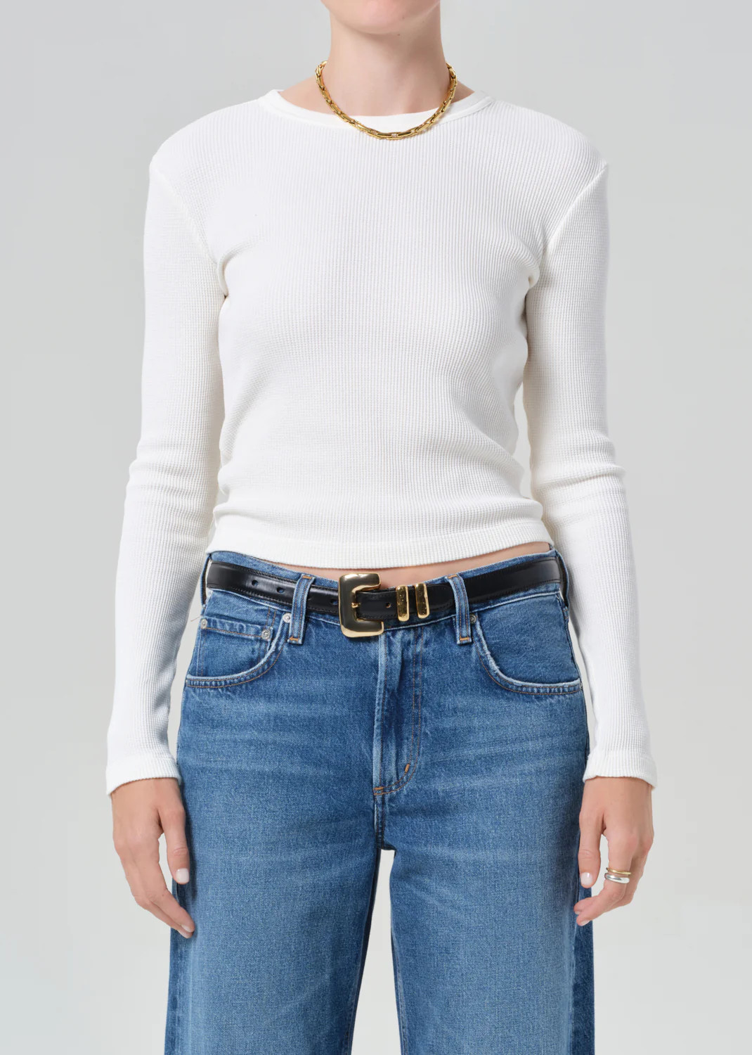Pilar Waffle Crewneck in Pashmina | Citizens of Humanity