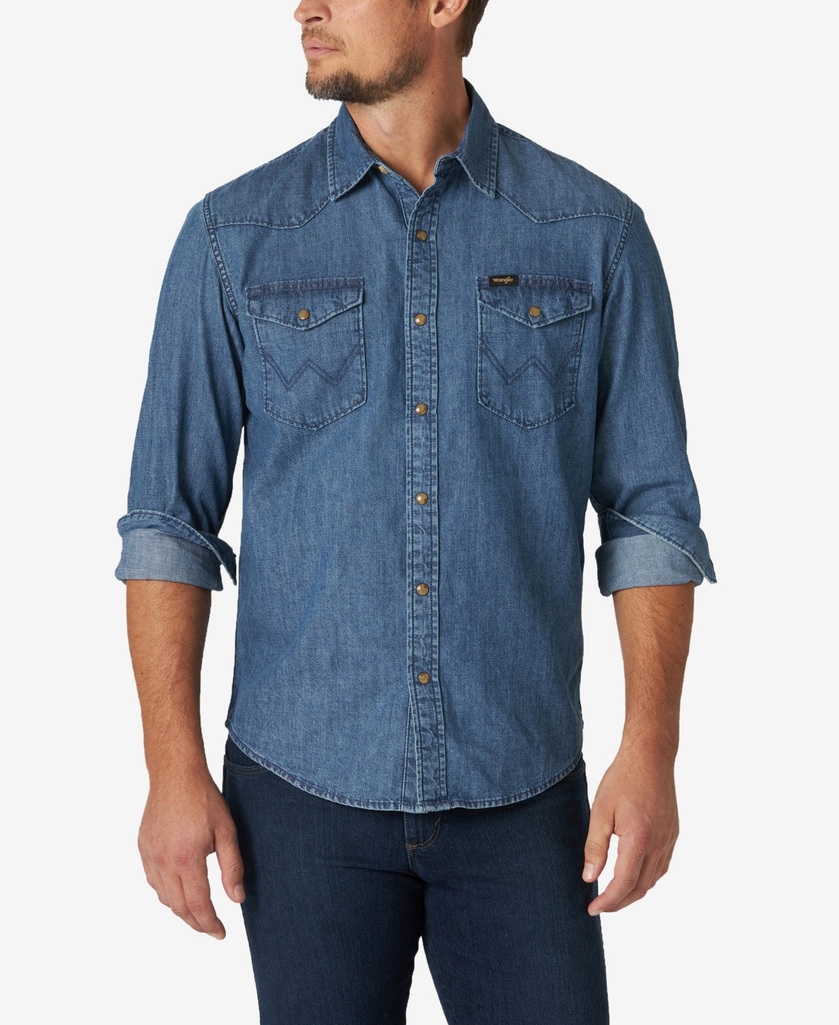 Wrangler Men's Denim Shirt | Macys (US)