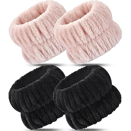 Face Washing Wristbands, 4pcs Spa Wristbands for Washing Face, Absorbent Arm Wrist Towels for Wom... | Amazon (US)
