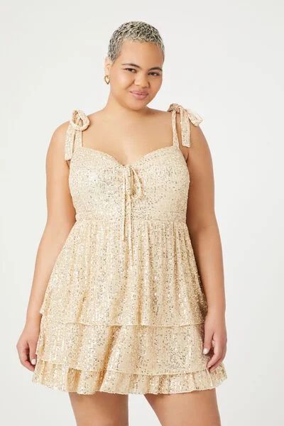 Plus Size Sequin Sweetheart Dress | Forever 21 (US)