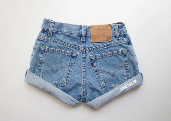 ALL SIZES Vintage "HERCULES" Levis High Waisted Denim Shorts / High Waisted Shorts | Etsy (US)