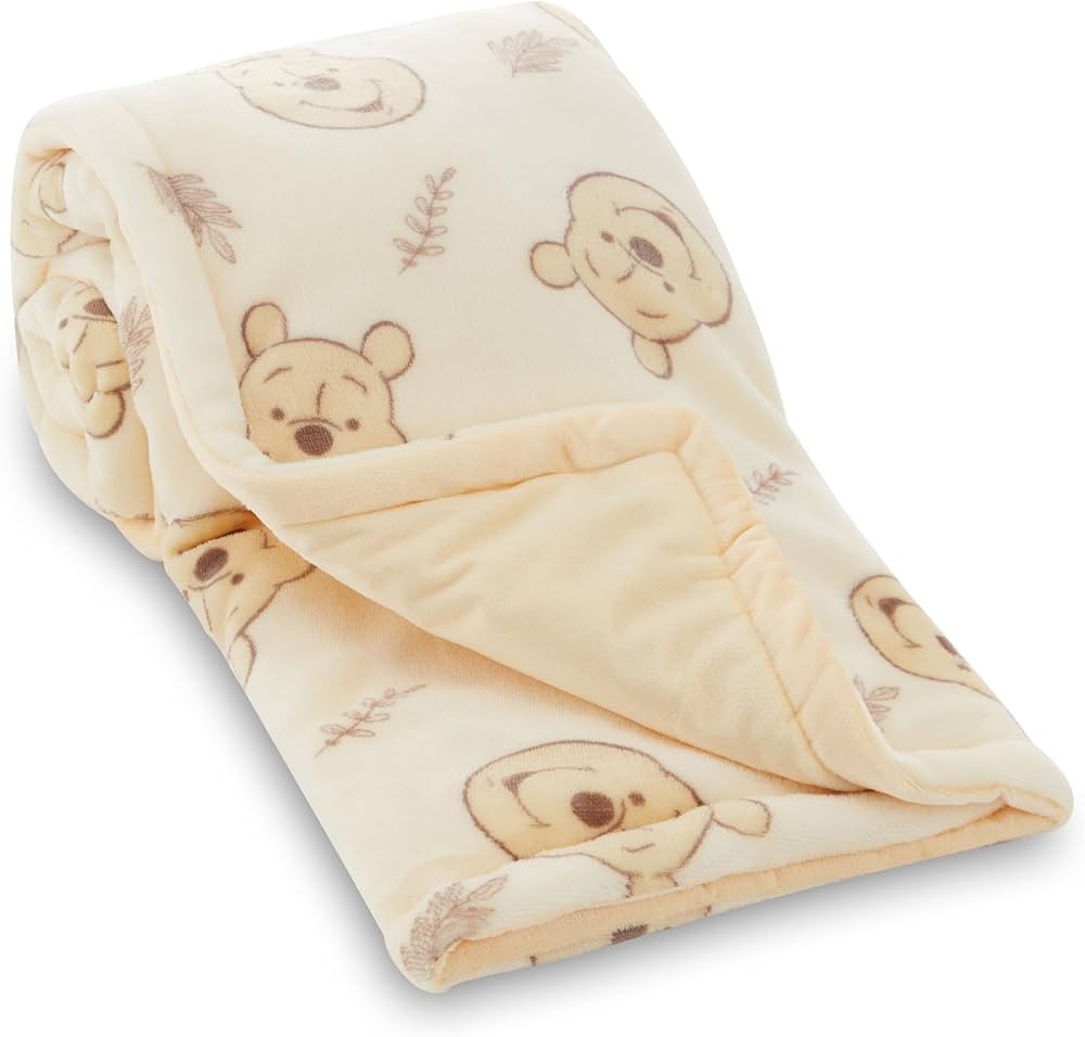 Disney Mickey Mouse, Minnie Mouse, Winnie The Pooh, Lilo and Stitch 2-Ply Infant Blanket - Soft F... | Amazon (US)