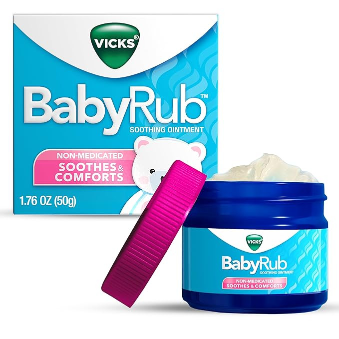 Vicks BabyRub Chest Rub Ointment with Soothing Aloe, Eucalyptus, Lavender, and Rosemary, from the... | Amazon (US)