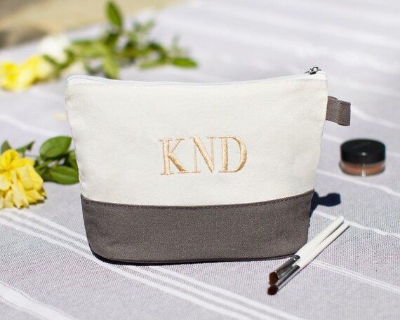 Personalized Cosmetic Bag Custom Birthday Gift Canvas Makeup - Etsy | Etsy (US)