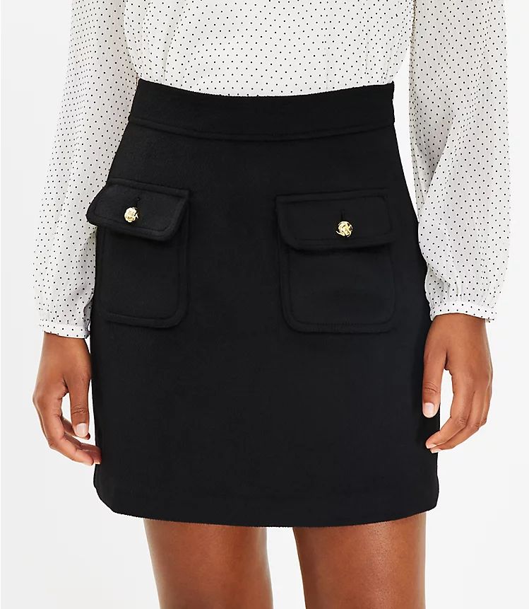 Button Pocket Shift Skirt | LOFT