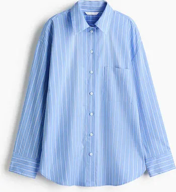H&M Oversized Poplin Shirt | Nordstrom | Nordstrom
