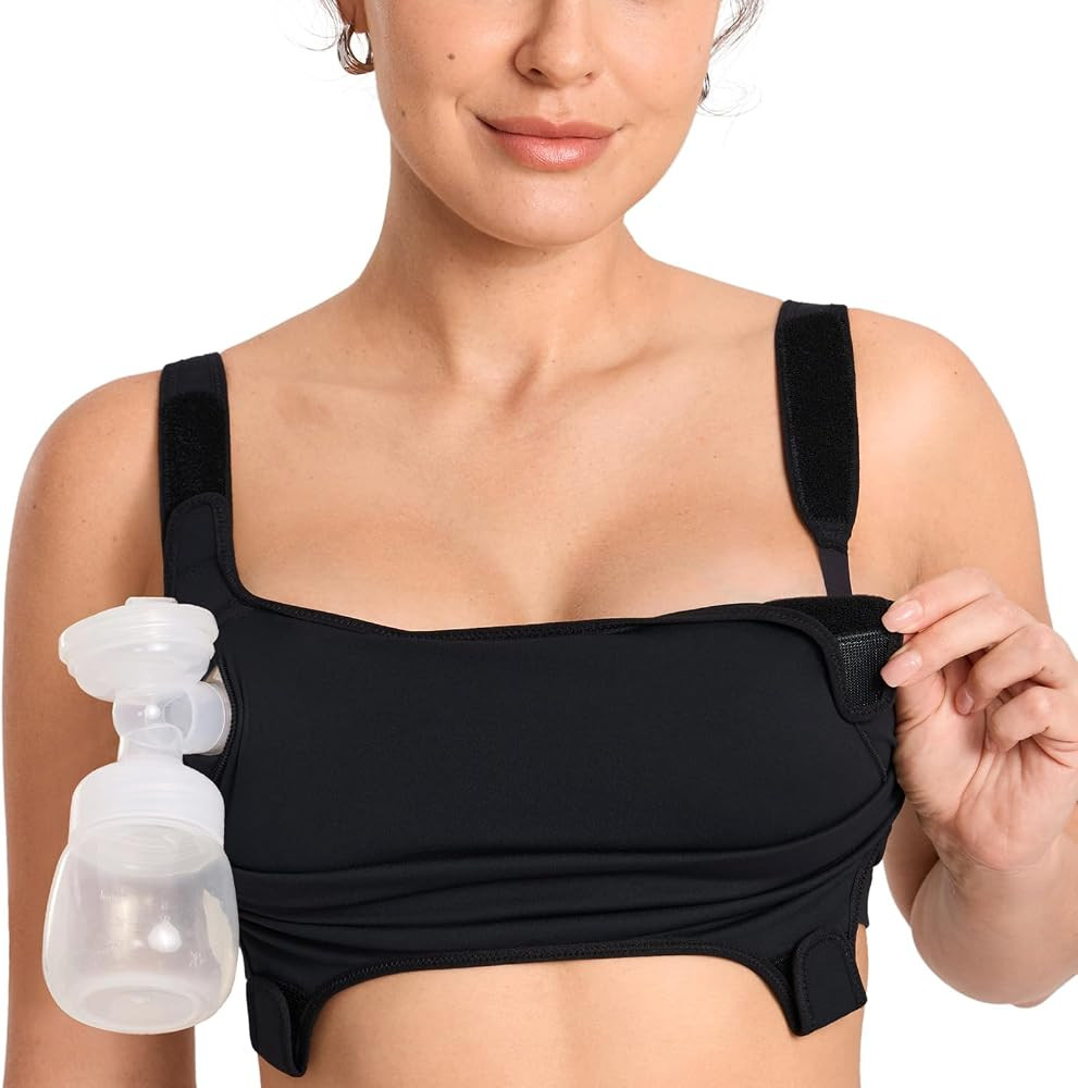 MOMANDA Hands Free Pumping Bra for Breastfeeding Wireless Sports Pumping and Nursing Bra in One w... | Amazon (US)
