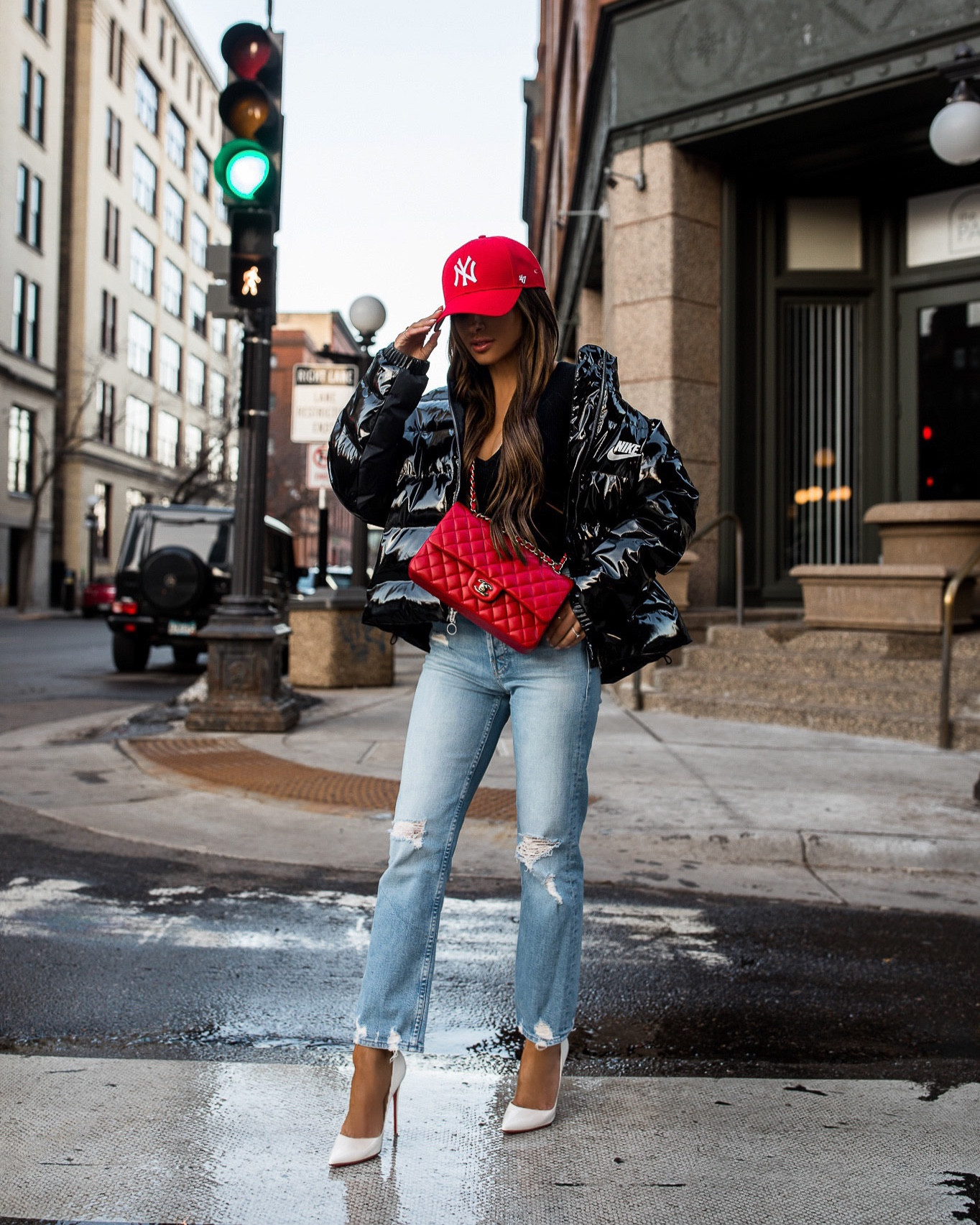 Casual winter outfit ideas
Nike black puffer jacket similar
Mother tomcat jeans linking the updated version
Revolve black long sleeve top
Red Chanel handbag

#LTKstyletip #LTKSeasonal #LTKitbag