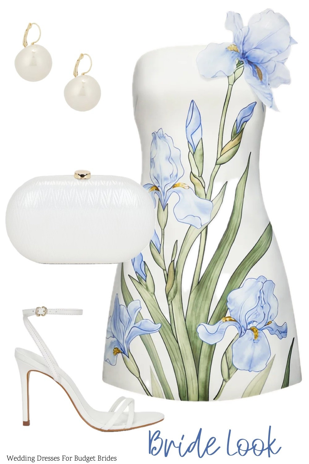 Beautiful white and blue floral mini dress for the bride to be from JW Pei. Accessories from Revolve. 

After party dresses, summer dresses, resort wear 2026, date night dresses, bachelorette weekend, bachelorette party dresses, honeymoon packing, bridal shower dresses, engagement photo shoot.

#LTKWedding #LTKSeasonal