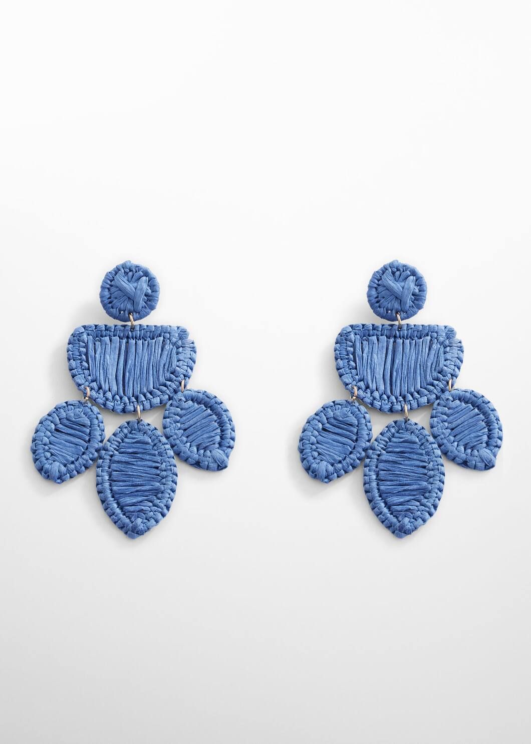 Long raffia earrings -  Women | Mango USA | MANGO (US)