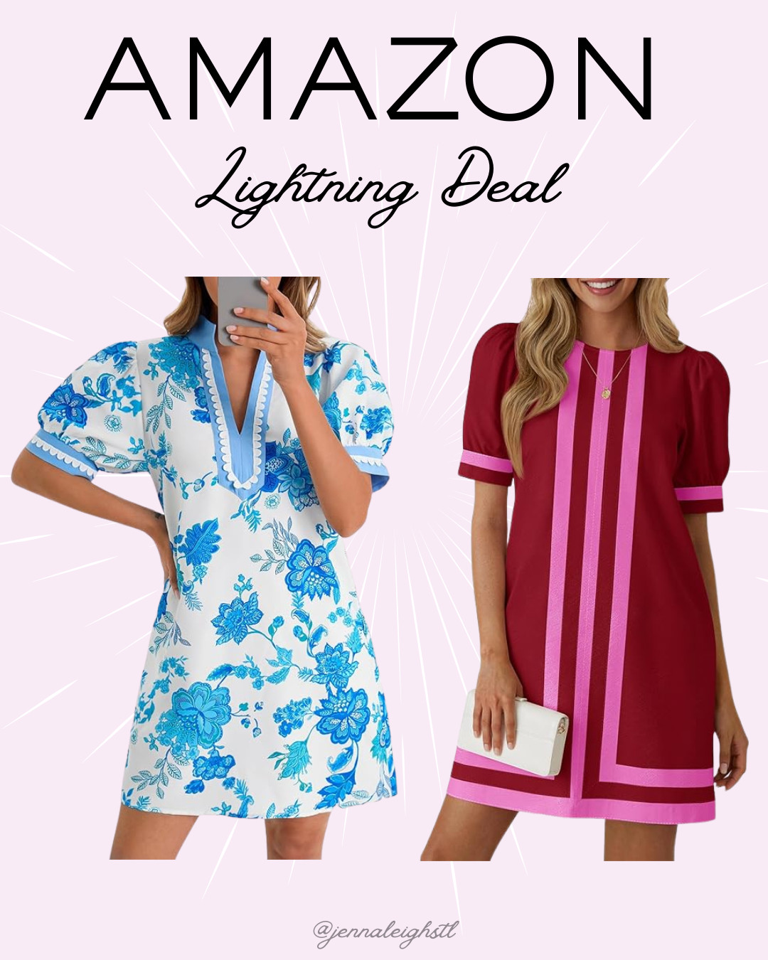 Amazon lightning deal on both of these dresses and either one would be so cute for baby showers, bridal showers, brunch, or summer events. Loving the puff sleeve details and easy flowy fit. 

 #LTKSeasonal #LTKSaleAlert #LTKMidsize