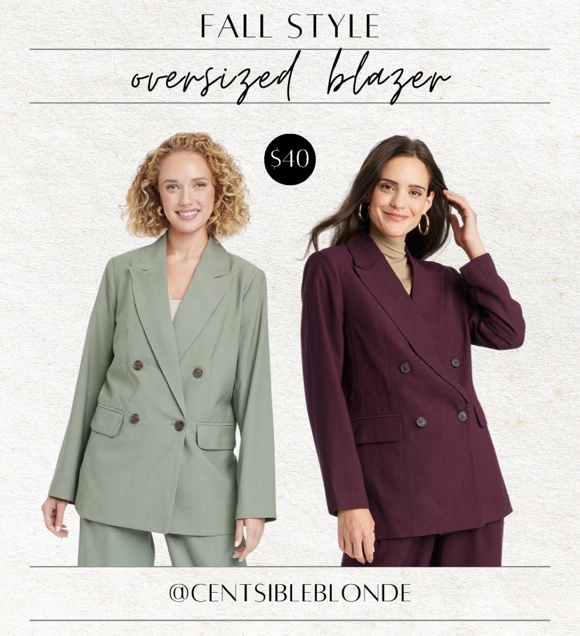 Double breasted blazer
Oversized blazer
Work blazer
Fall style 
Matching set 
Interview
Work wear
Business casual 
Target blazer

#LTKFindsUnder50 #LTKMidsize #LTKWorkwear