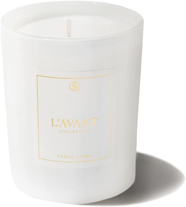 L'AVANT Collective White Candle | Fresh Linen Scented | Non-Toxic & Paraffin Free | Sophisticated... | Amazon (US)