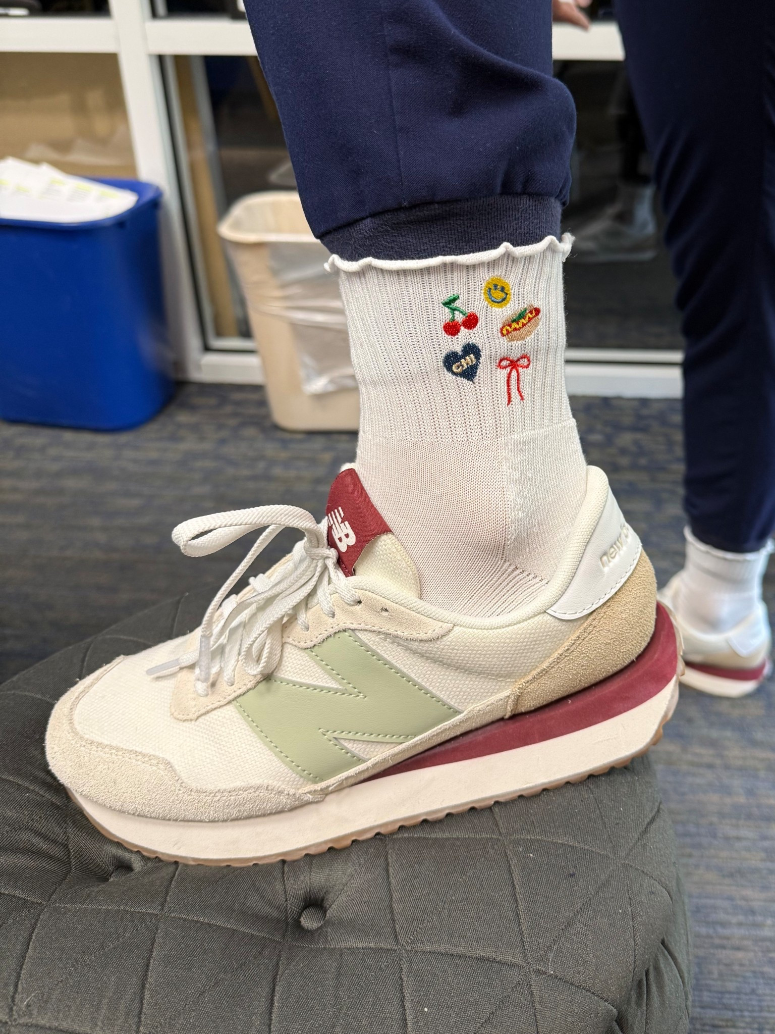 How cute are these socks?!? I am dying over these Alice and Wonder Chicago themed socks! They pair perfectly with my Figs scrubs and New Balances! 

#LTKTravel #LTKWorkwear #LTKdayinmylife