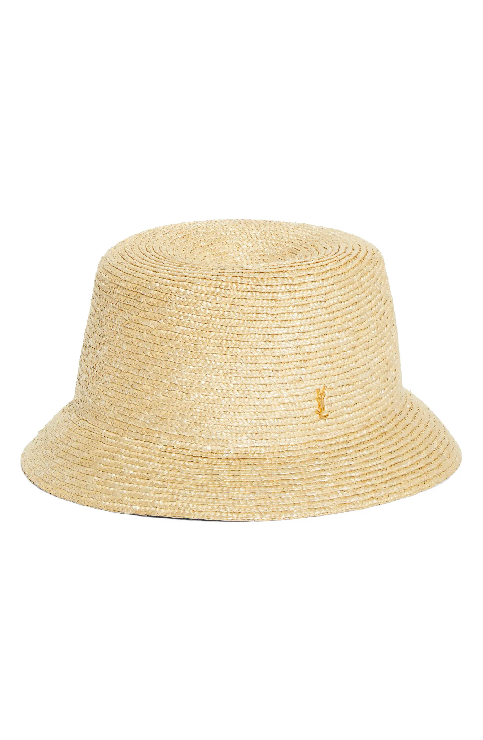Saint Laurent Braided Straw Hat | Nordstrom | Nordstrom