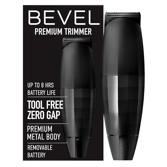 Bevel Beard Trimmer for Men - Black Edition Cordless Trimmer, 8 Hour Rechargeable Battery Life, T... | Amazon (US)