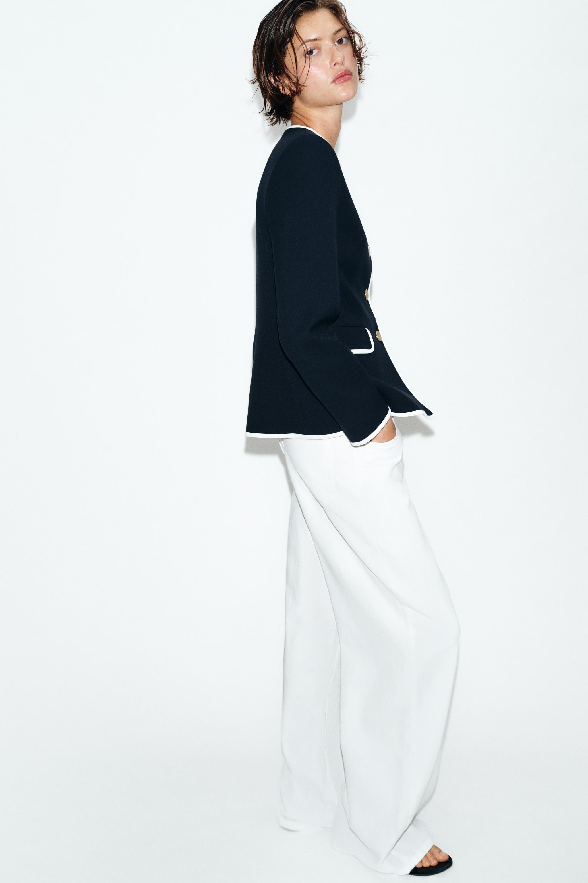 CONTRASTING PIPING BLAZER | Zara Canada
