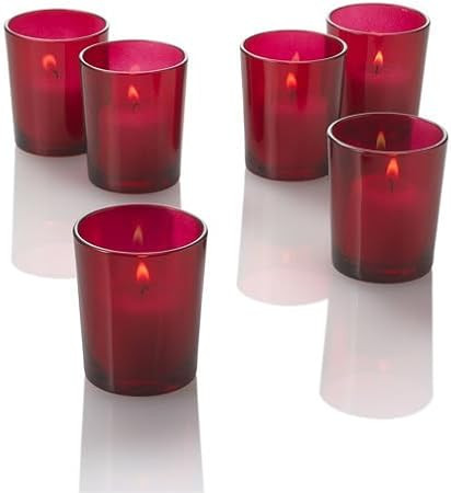 Set of 12 Eastland® Red Votive Holders | Amazon (US)