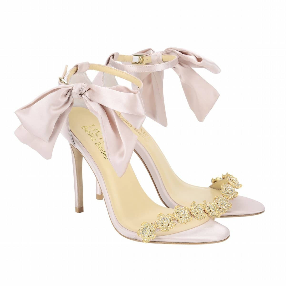 Wedding/Evening Pink Shoes With Bows | Bella Belle Shoes