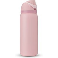 Owala FreeSip 32 oz Stainless Steel Water Bottle in Pink Rose Quartz | Glik's