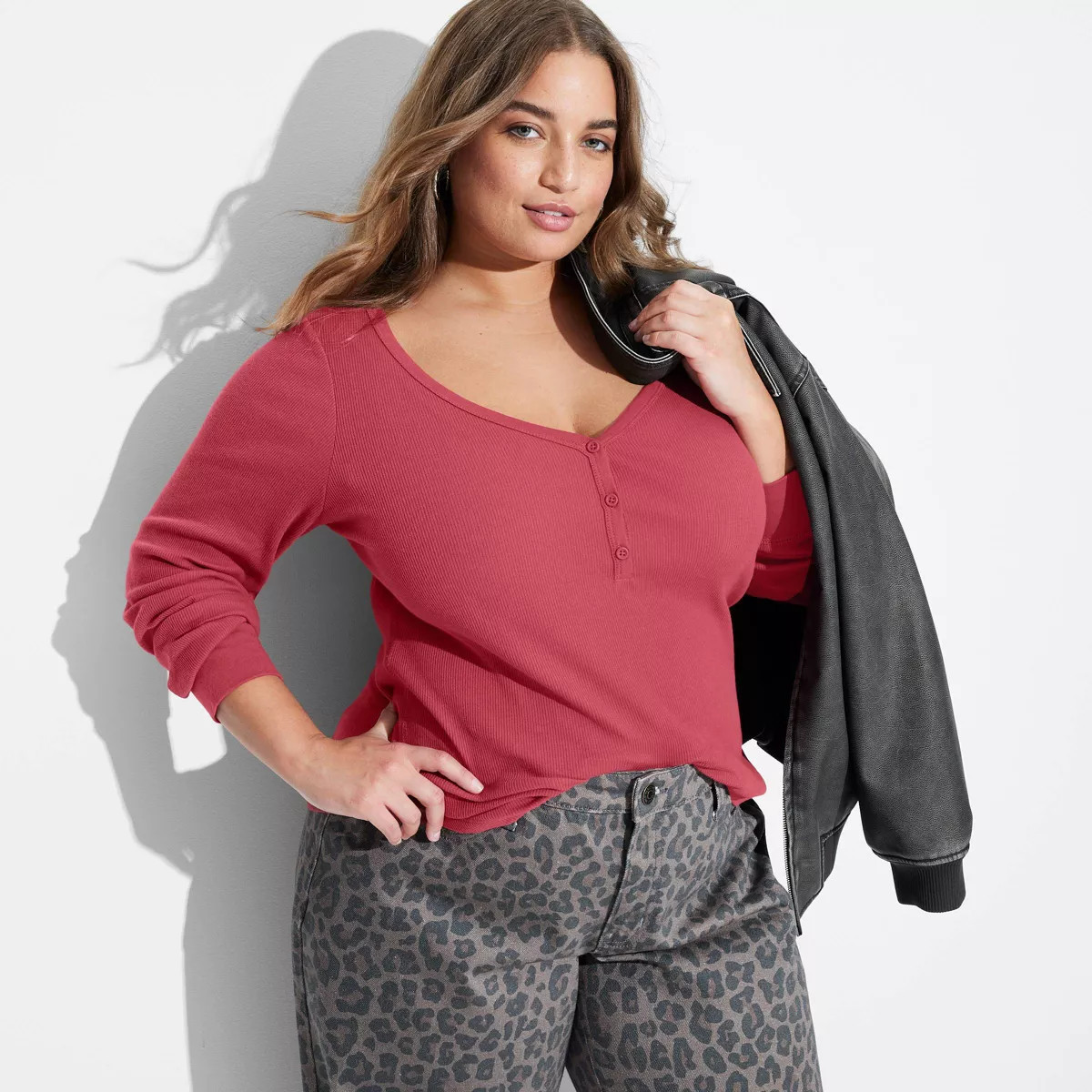 Women's Long Sleeve Henley T-Shirt - Wild Fable™ | Target