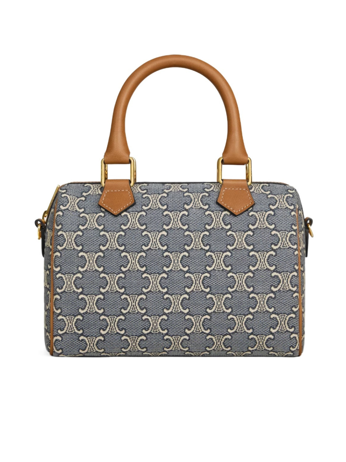 SMALL BOSTON IN TRIOMPHE JACQUARD AND CALFSKIN | Senser US