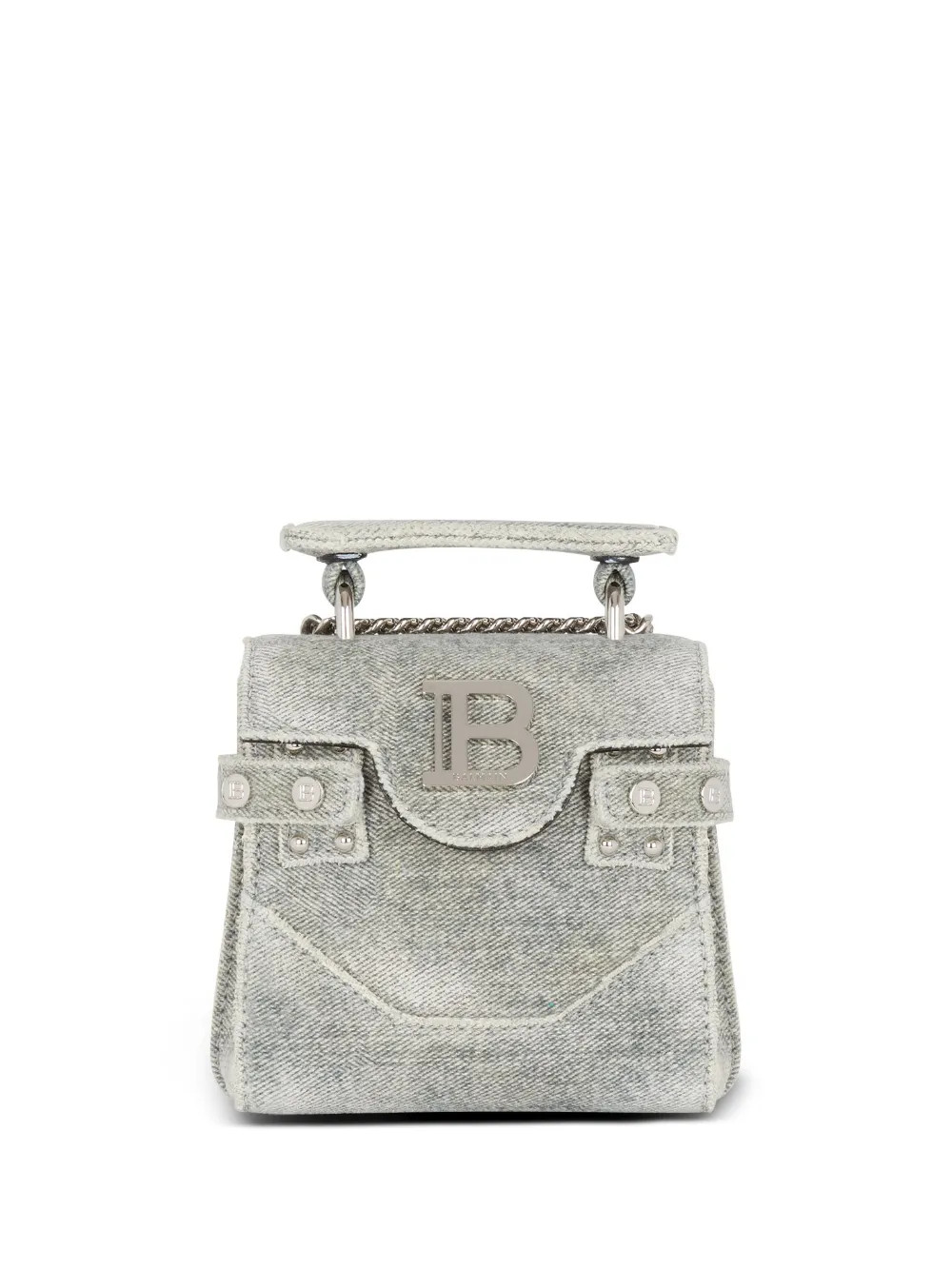Balmain Mini B-Buzz 12 Denim Handbag - Farfetch | Farfetch Global