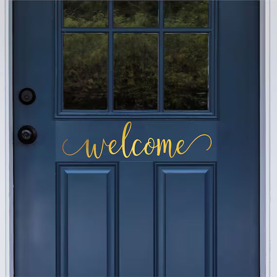 Welcome Door Decal - Front Door Decal - Wall Decor - Vinyl Lettering - Welcome Door Sign - Welcom... | Etsy (US)