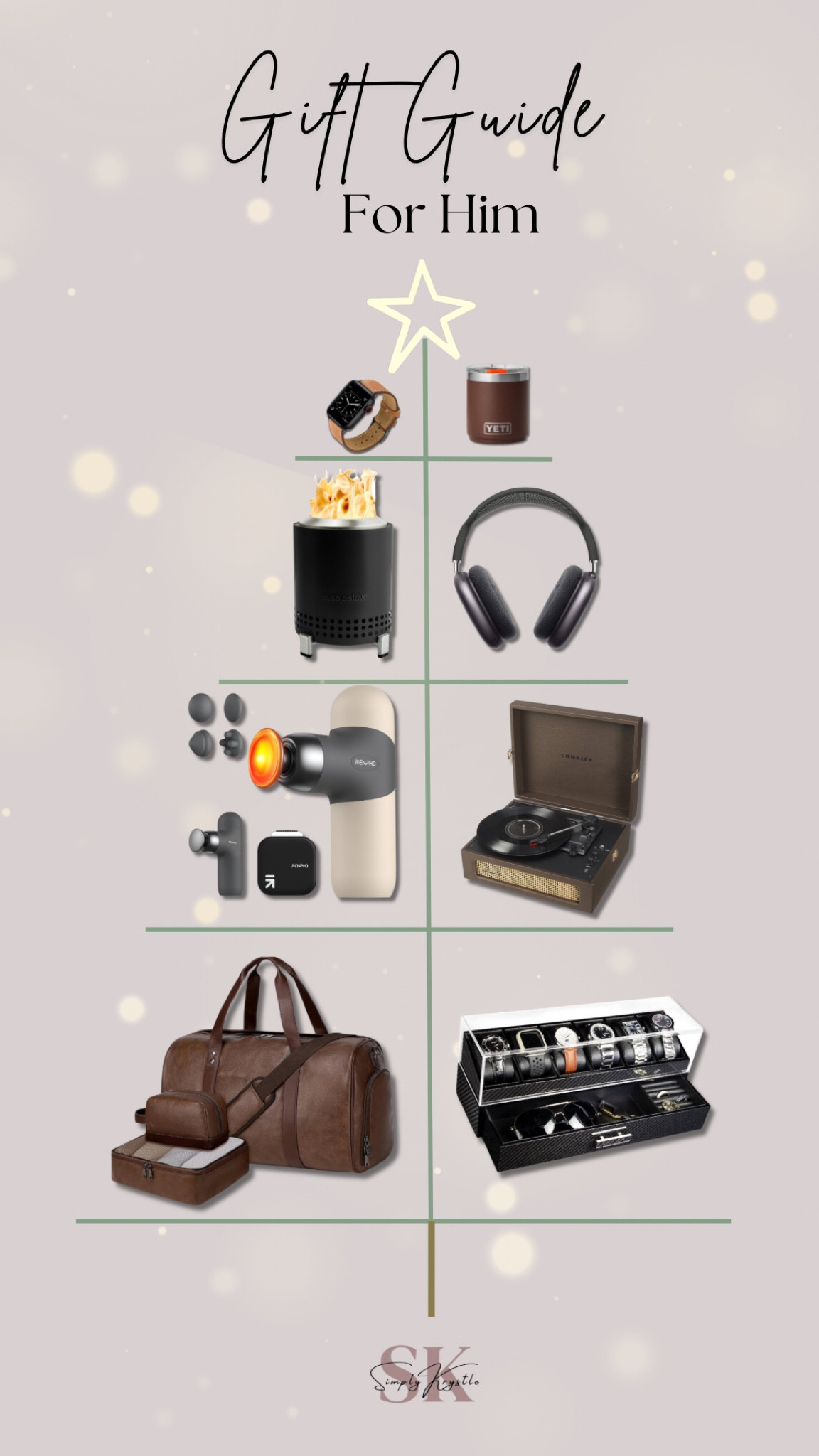 Gift ideas for him that include electronics, travel, and music 

#LTKSeasonal #LTKHoliday #LTKGiftGuide
