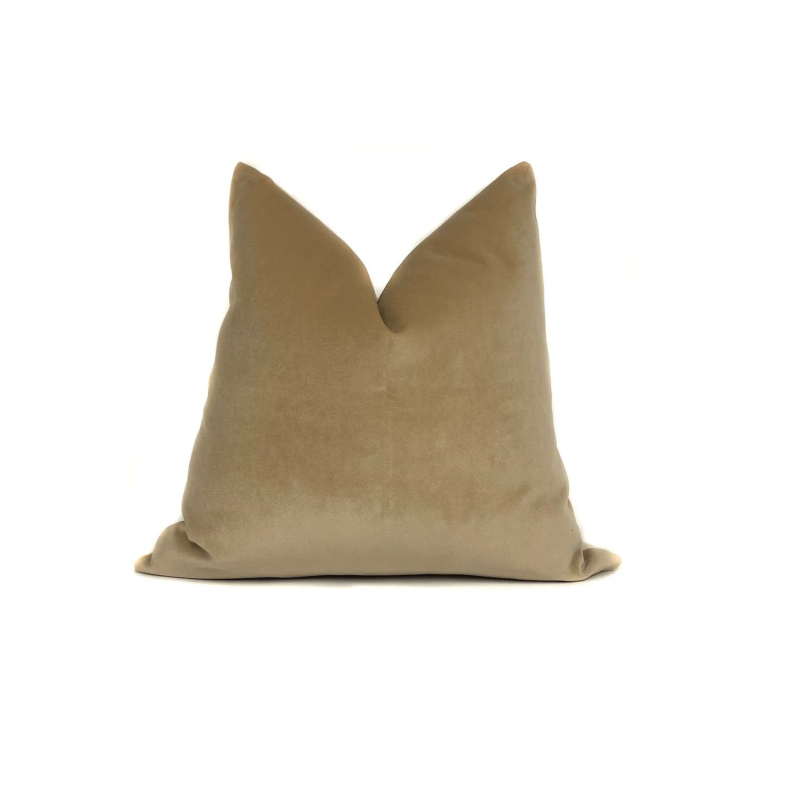 Tan Velvet Pillow Cover Throw Pillows Pillow Covers Decorative - Etsy | Etsy (US)