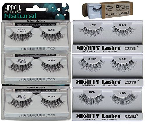6 Pairs Combo Bundle of Ardell Professional DEMI WISPIES (3 pair)   Mighty Lashes by COTU (R) DW (1  | Amazon (US)