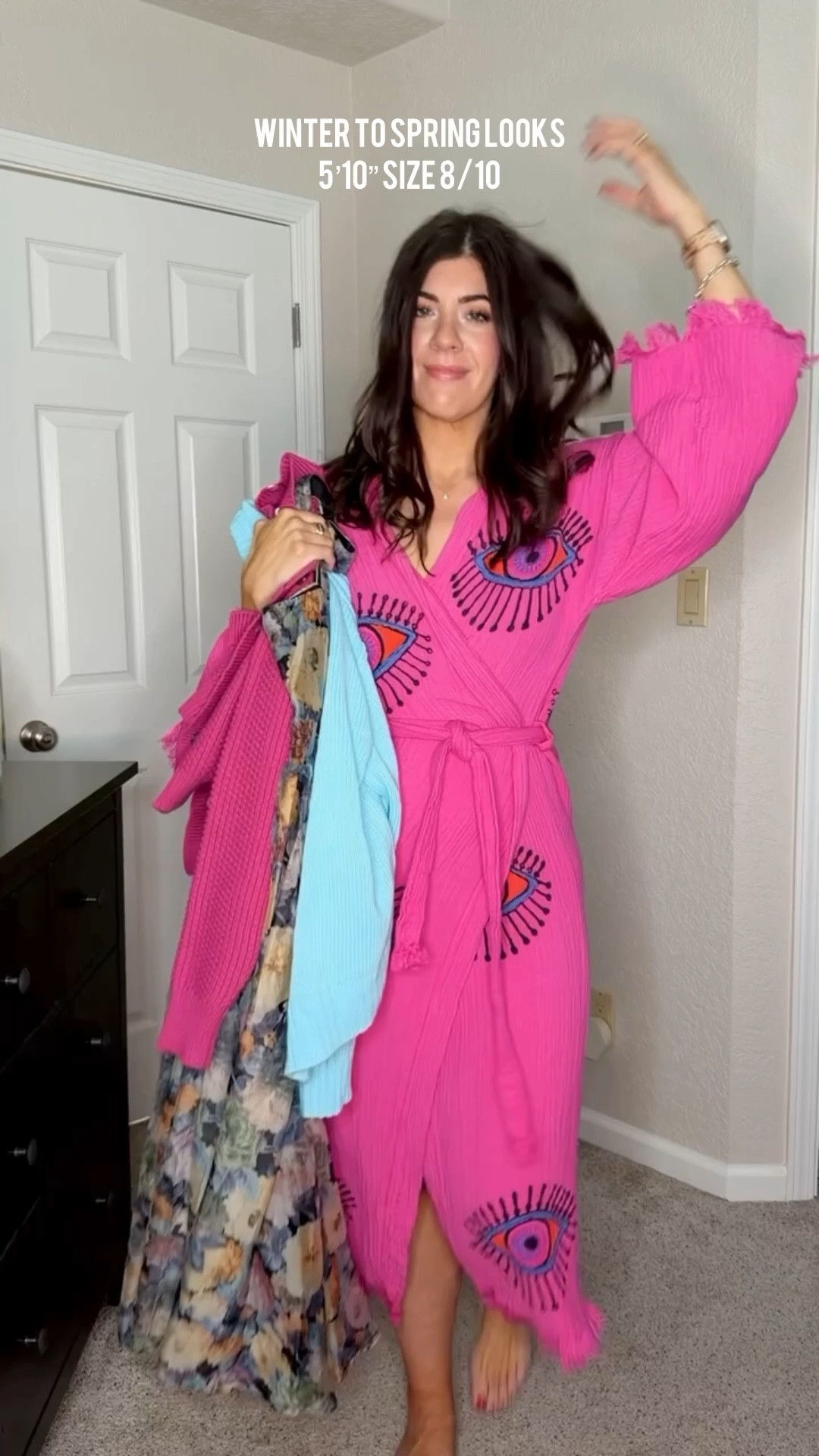 Sizing info: Pink dress: medium Blue sweater- small (runs very big) Wide leg jeans-29 regular Black fringe top-medium Straight leg jeans- 8 regular Floral dress-medium Pink cardigan- medium Tan blazer-medium Sleeveless blazer dress- medium Striped sweater- medium Lace up blazer dress- medium Polka dot dress- medium

Nordstrom, winter to spring looks, spring fashion, everyday Outfits, Casual outfits, Capsule Wardrobe, Jeans, midsize style, casual outfit, sweater weather, midsize fashion, winter chic, easy outfit, mom style, midsize mom, Loungewear, Athleisure, trending winter fashion, easy outfit

#LTKOver40 #LTKMidsize #LTKgrwm