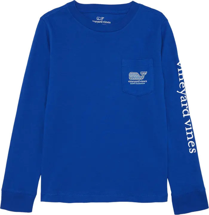 vineyard vines Kids' Hanukkah Long Sleeve Cotton Graphic Tee | Nordstrom | Nordstrom