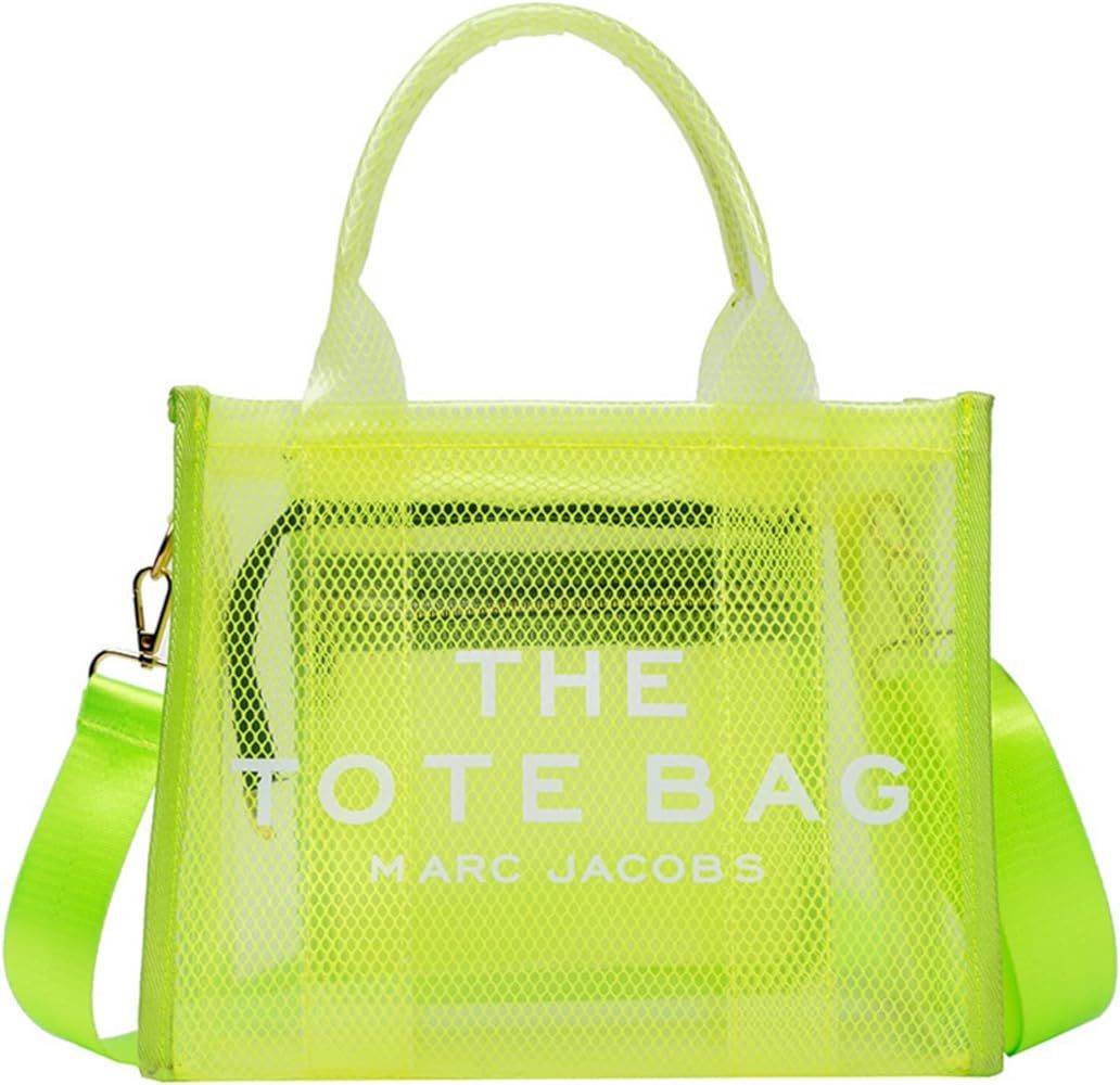 RTUORETO The Tote Bag for Women, PVC Clear Tote Bag with Zipper Crossbody Beach Bag for Office, T... | Amazon (US)