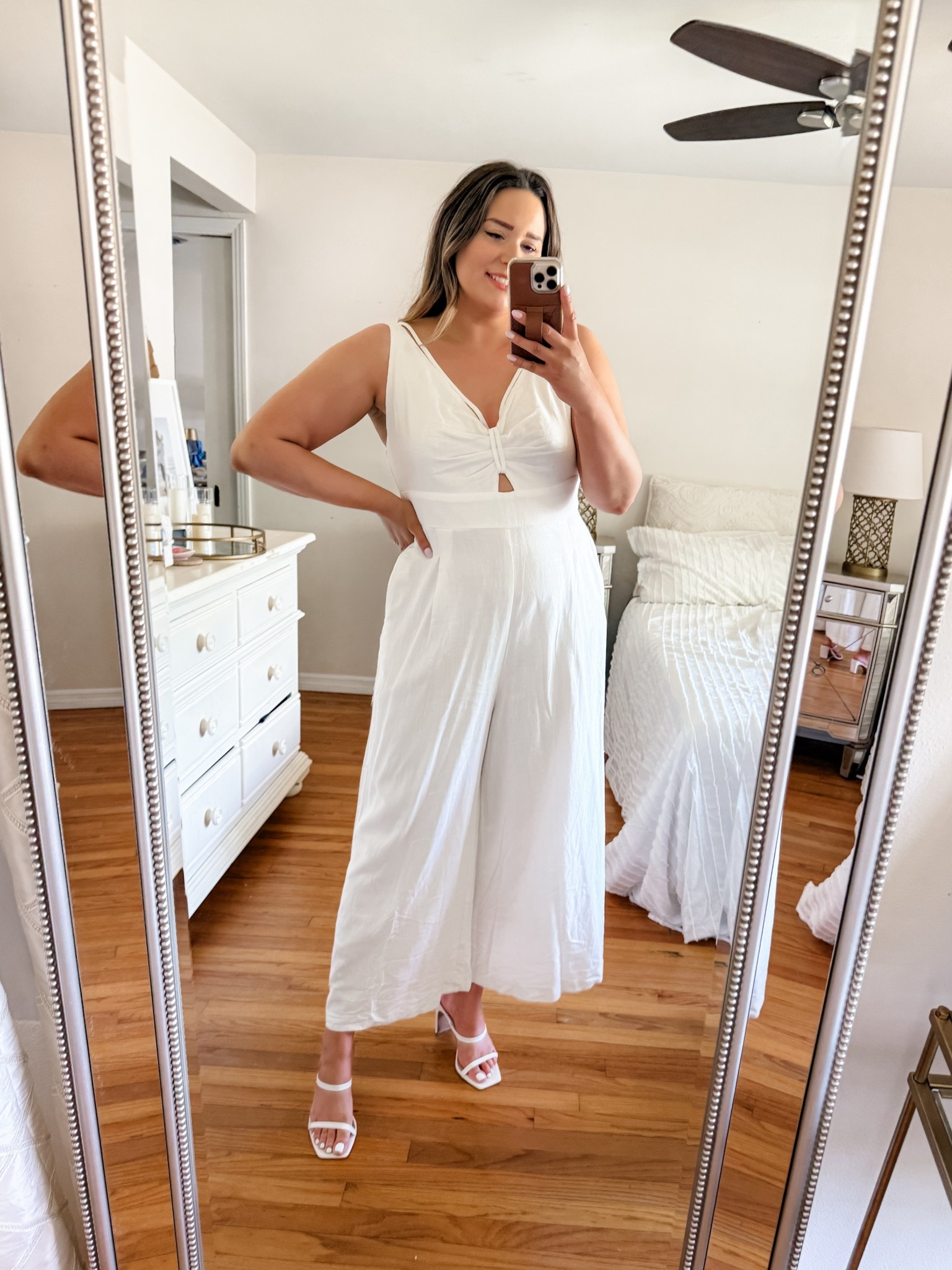 Obsessed with this white jumpsuit and white strap heels! 

#LTKShoeCrush #LTKSaleAlert #LTKStyleTip