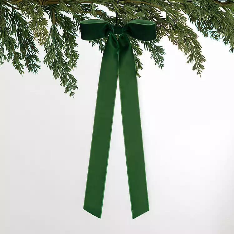 Green Ribbon Bow 12-pc. Ornament Set | Kirklands Home | Kirklands