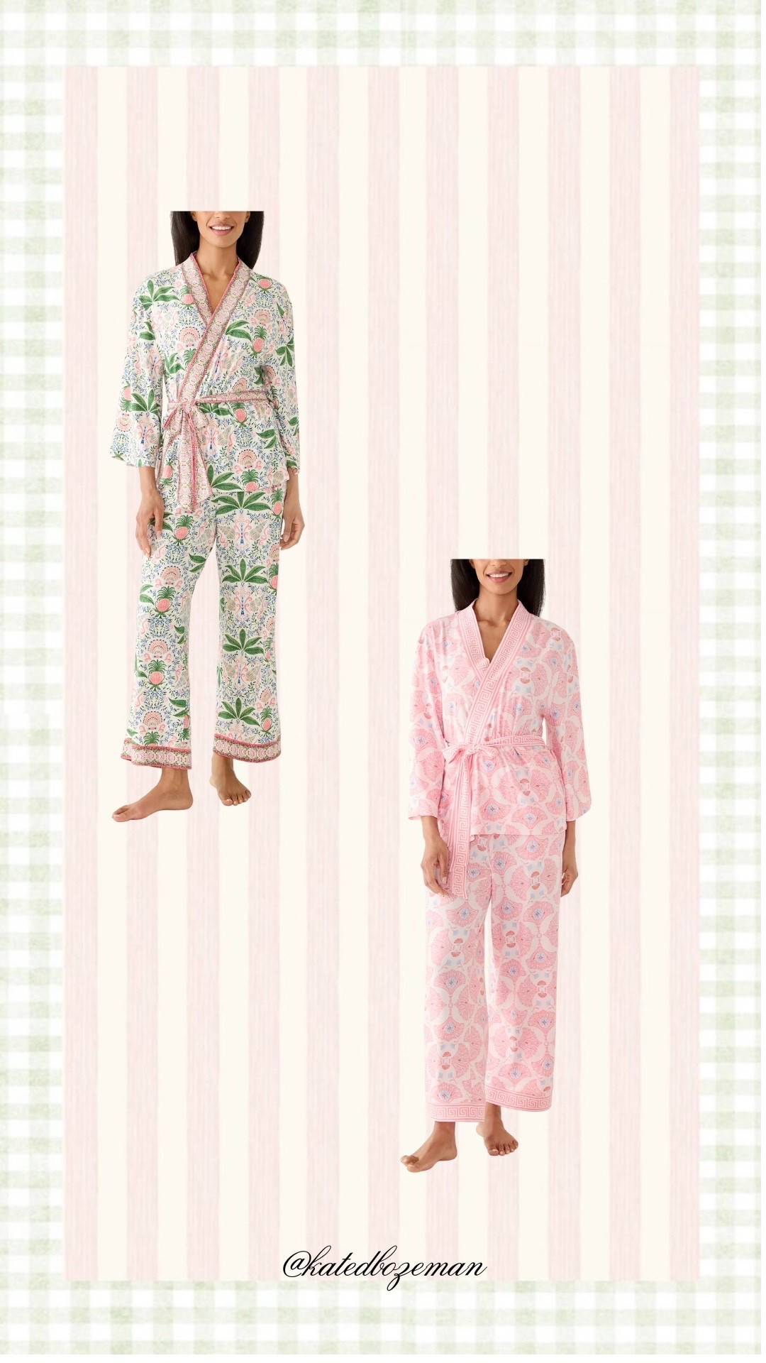 Love the fun patterns on these kimono pajamas! Perfect for postpartum , breastfeeding , or getting ready!! 

#LTKBump #LTKPlusSize #LTKSaleAlert