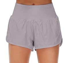 Origiwish Women's High Waisted Running Shorts with Liner Quick Dry Athletic Workout Shorts Zipper... | Amazon (US)